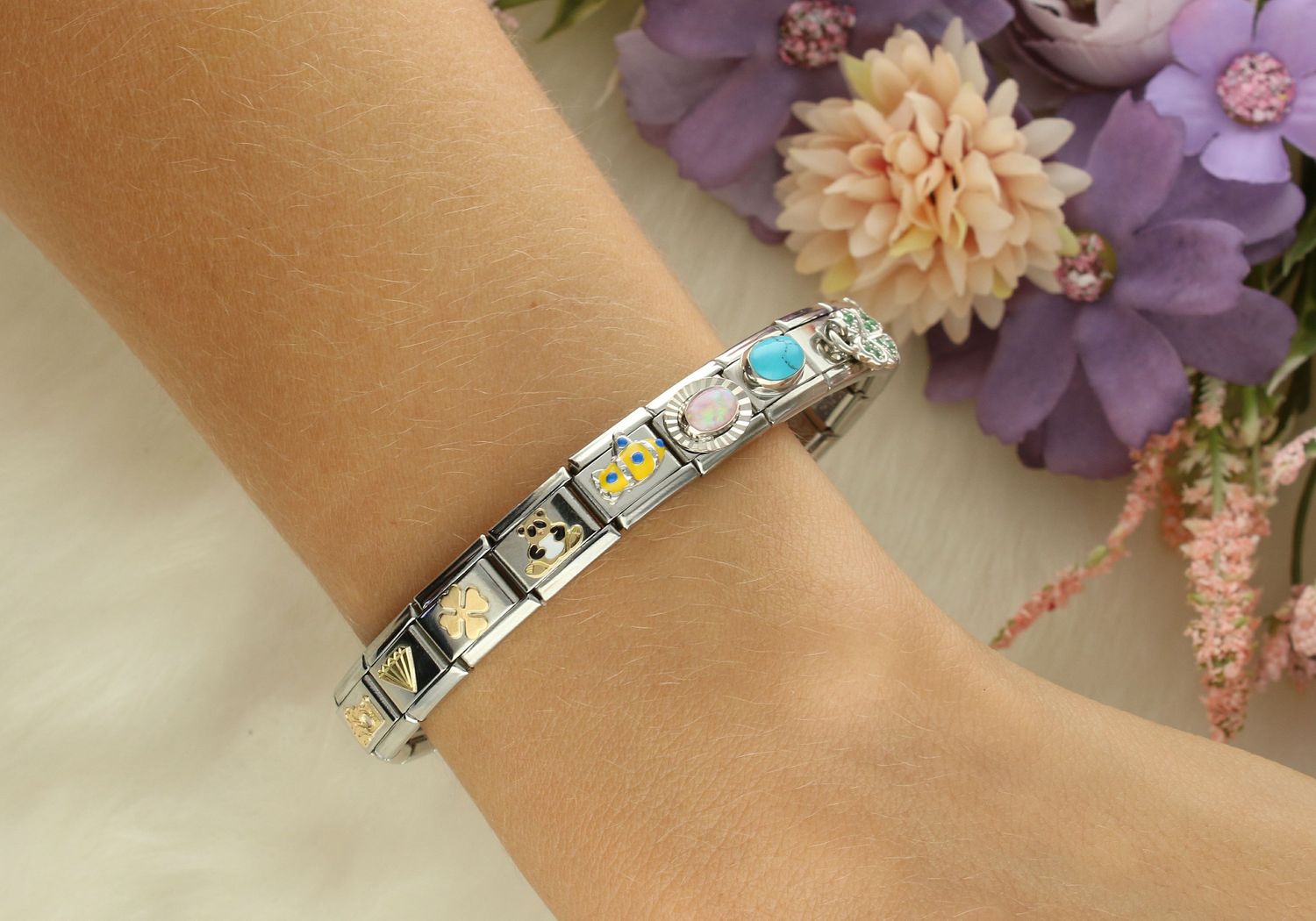 Nomination Link 925 zawieszka srebro 'Różowy opal' 330507 38.jpg